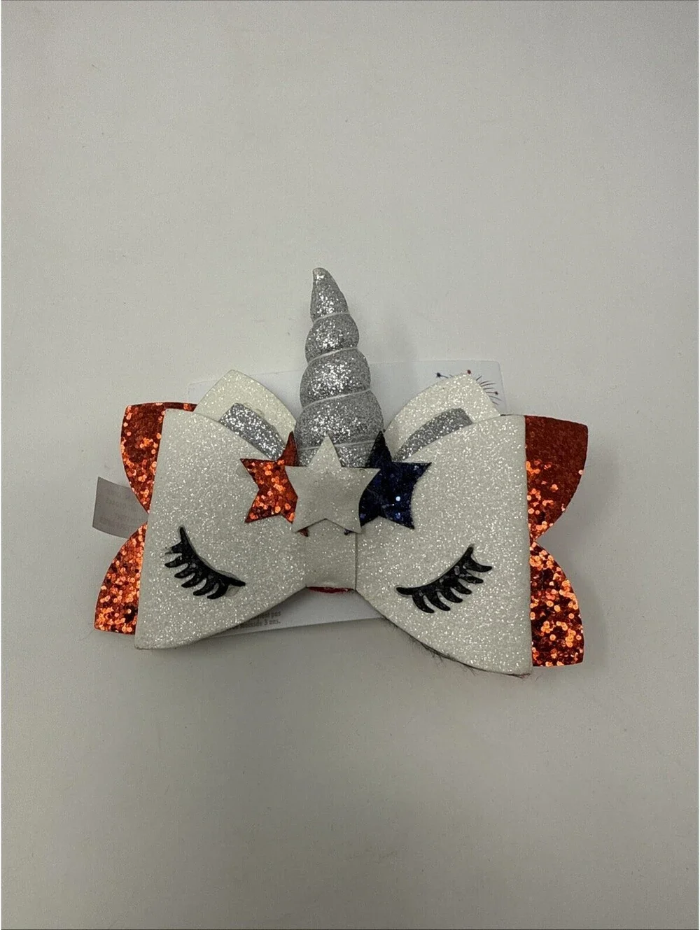 Claire’s Unicorn Red White And Blue Hair Clip